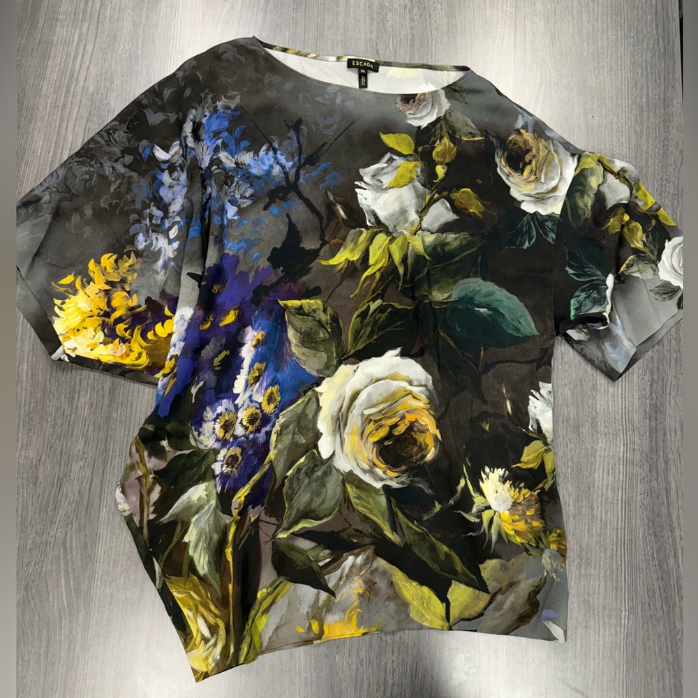 Escada Multicolor Floral Top